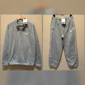 New Era Men’s Shoreline Half Zip Pullover Sweater and Joggers Set -Size L